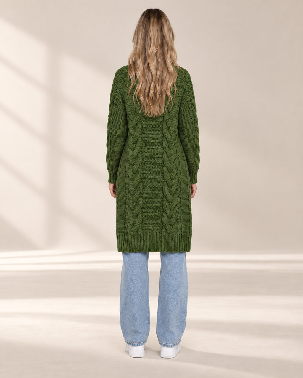 Chunky Knit Open Front Cardigan